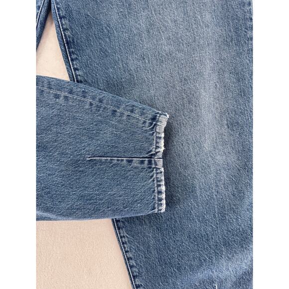 Mother Superior Jeans High Rise Bounce Hover Dart Cuffed Barrel Baggie Denim 32 - Picture 9 of 16